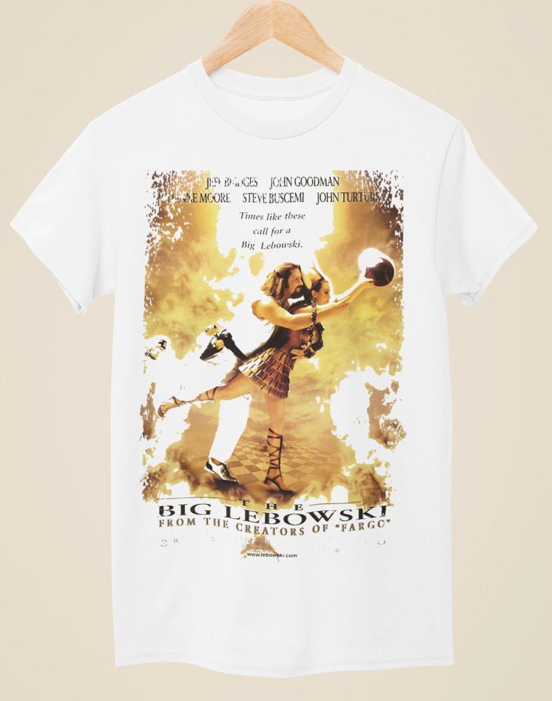 The Big Lebowski - Movie Poster Inspired Unisex White T-Shirt Unisex T-Shirt M