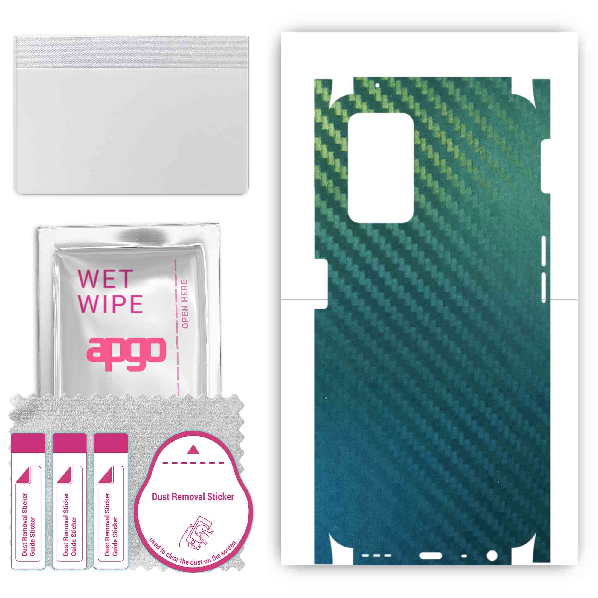 

apgo Protective Skin Sticker for the back+sides compatible with Realme 9i, Full Wrap Film, Foil, Vinyl - Pattern Carbon Chameleon CAKA1