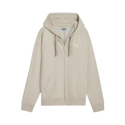 Solid Color Comfortable Loose Fit Hooded Long Sleeve Jacket Women Jackets Sandy-Gray 685556-68