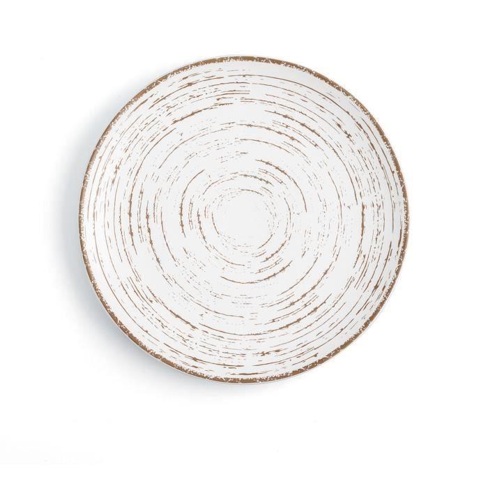 Assiette Plate Ariane Tornado Céramique Bicolore (24 Cm) (6 Unités)
