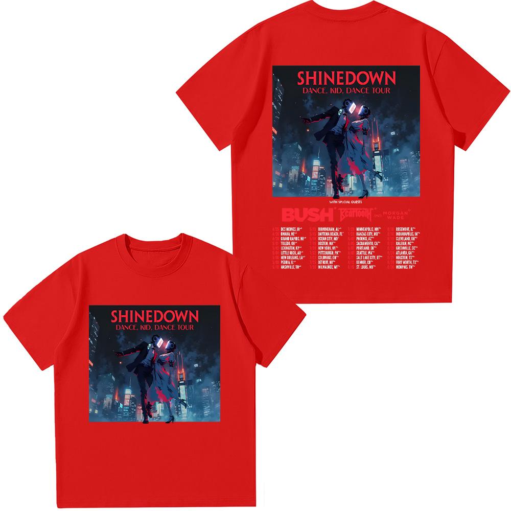 

Футболки Shinedown Dance, Kid, Dance Tour, новые футболки Shinedown Band в подарок фанатам, модные, креативные, эстетичные, унисекс, хлопковые футболки XXL красный