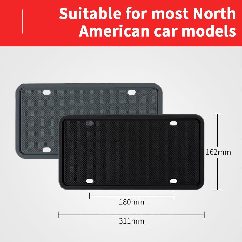 2 Τεμάχια Αντισκουριακό Σιλικονούχο Πλαίσιο Πινακίδας Κυκλοφορίας Gm Αμερικανικά Αυτοκίνητα Μαύρο Πλαίσιο Πινακίδας Κυκλοφορίας Βάση Χωρίς να Βλάπτει το Χρώμα
