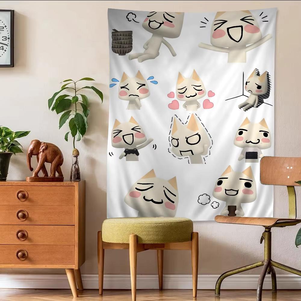 

Inoue Toro Cute Cat Anime Tapestry Hanging Tarot Hippie Wall Rugs Dorm Wall Hanging Sheets Exquisite Workmanship Tapestry 40CMX60CM