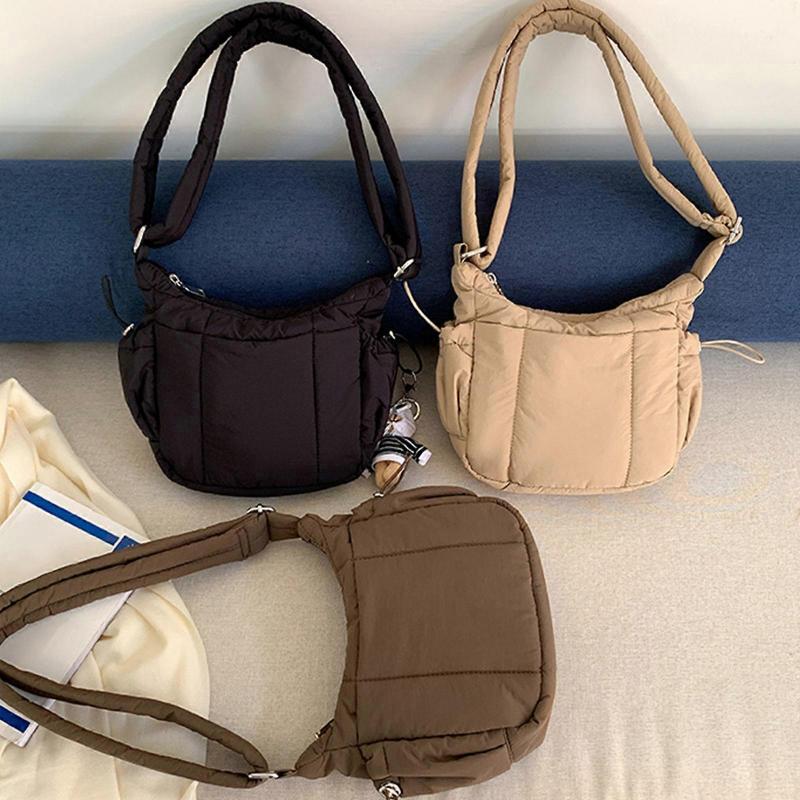 Stylish And Functional Soft Padded Crossbody Bag Spacious Shoulder Bags Casual Satchel Purse For Men And Women Khaki