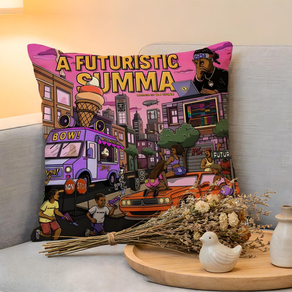 Cushion Cover Linen SkinFriendly Soft Decorative Case for Sofa Home Decor MMetro BBoomin Album Pillow cover