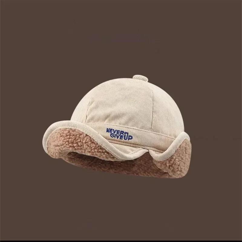 

Unisex Winter Warm Thicken Duck Tongue Ear Protection Hat outdoor Windproof Fleece-lined Multifunctional Cycling LeiFeng Hat One Size бежевий