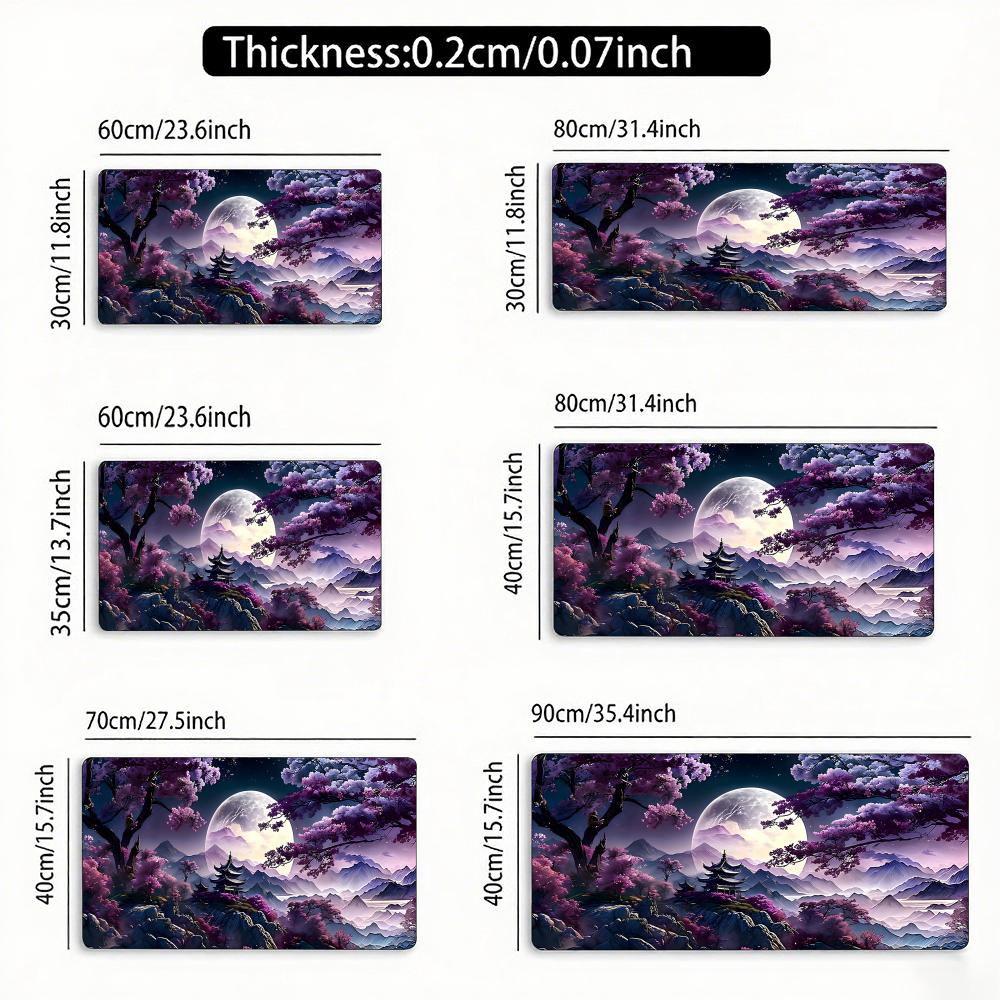 Large Night Moonlight Mouse Pad Laptop Antislip Esports Offices Cool Desk Mat Game Player Mousepad Mini Pc Desktop Accessories