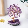 55KF Crystal Money Tree with Amethysts Cluster Base for Home Office Desktop Decors