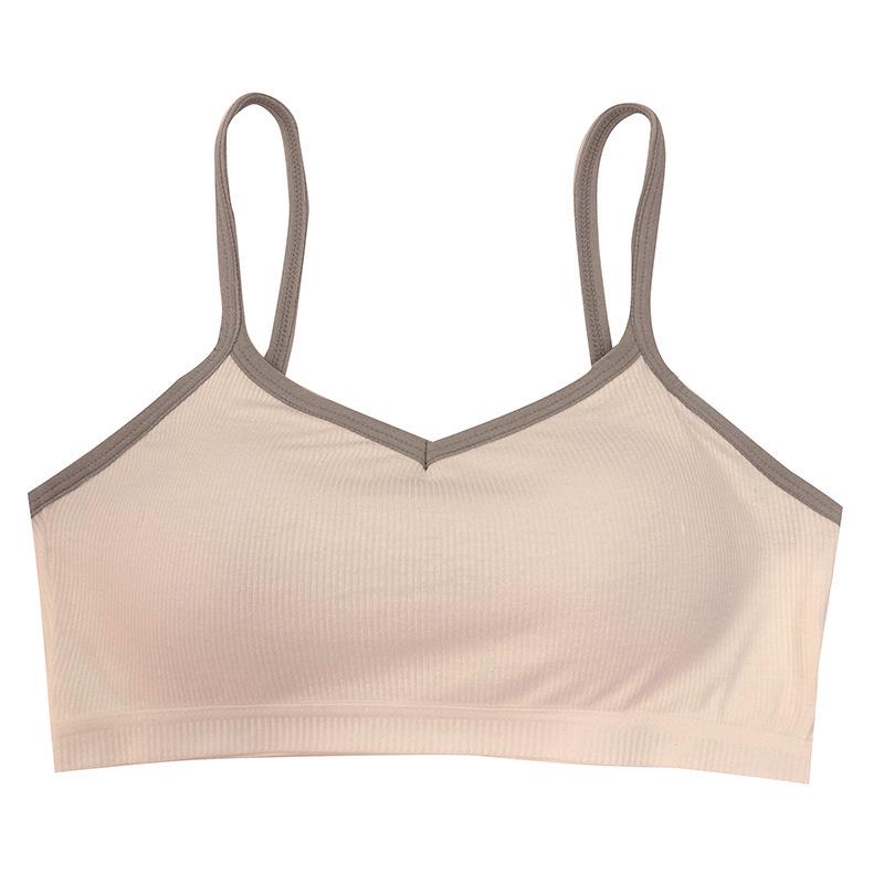 Youth Wireless Strapless Sports Tank - Contrast Color, Comfortable Fit