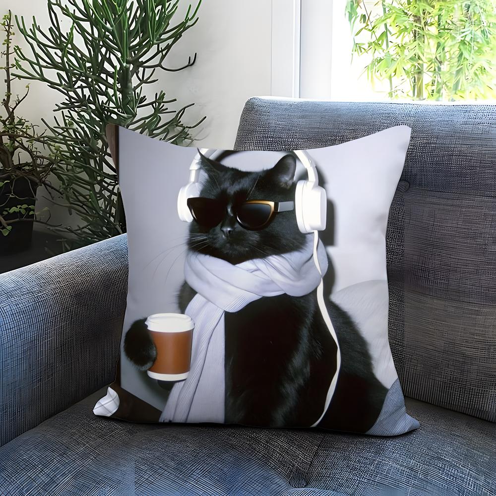 

POPULAR BBblack CcatS Cushion Cover Comfortable Reversible Pillow Cover Ideal for Car Sofa Bedroom & Beyond 30cmx30cm
