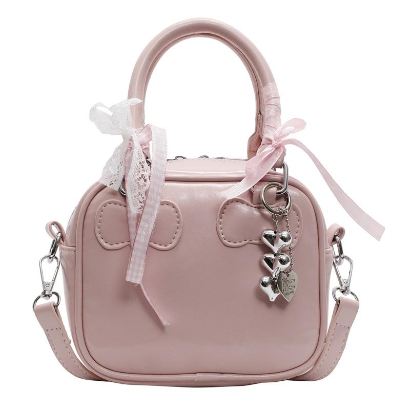 Super Fire Small Bag Women's Spring and Summer 2025 New Casual Messenger Bag Bow Versatile Women's Portable Bowling Bag