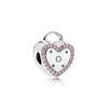 NEW 925 Silver Charm Fit Bracelet Accessories Women Jewelry Love Series Cupid Pink Heart Rose
