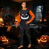 Family Matching Halloween Pajama Set Long Sleeve Top and Pants for Kids and Adults