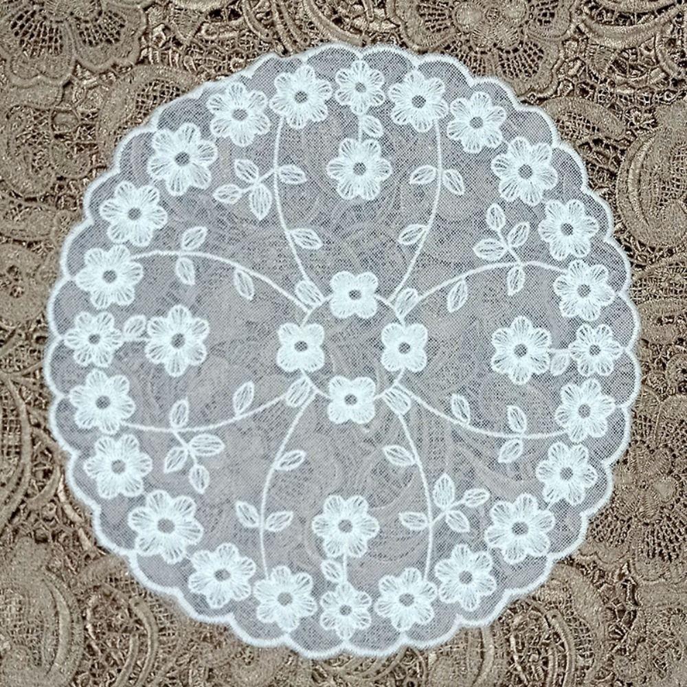 

Delicate Cup Pad Round Doily Handmade Placemat Table Decoration C