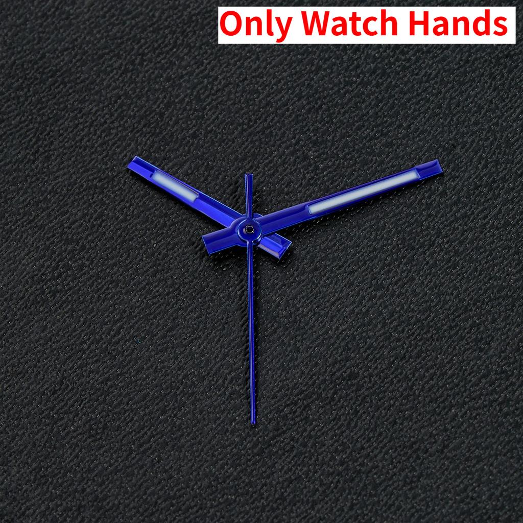 NH35 Watch Dial and Watch Hands 28.5mm Geometric Shapes Texture Dial Green Luminous Watch Accessories for NH35 NH36 Movement