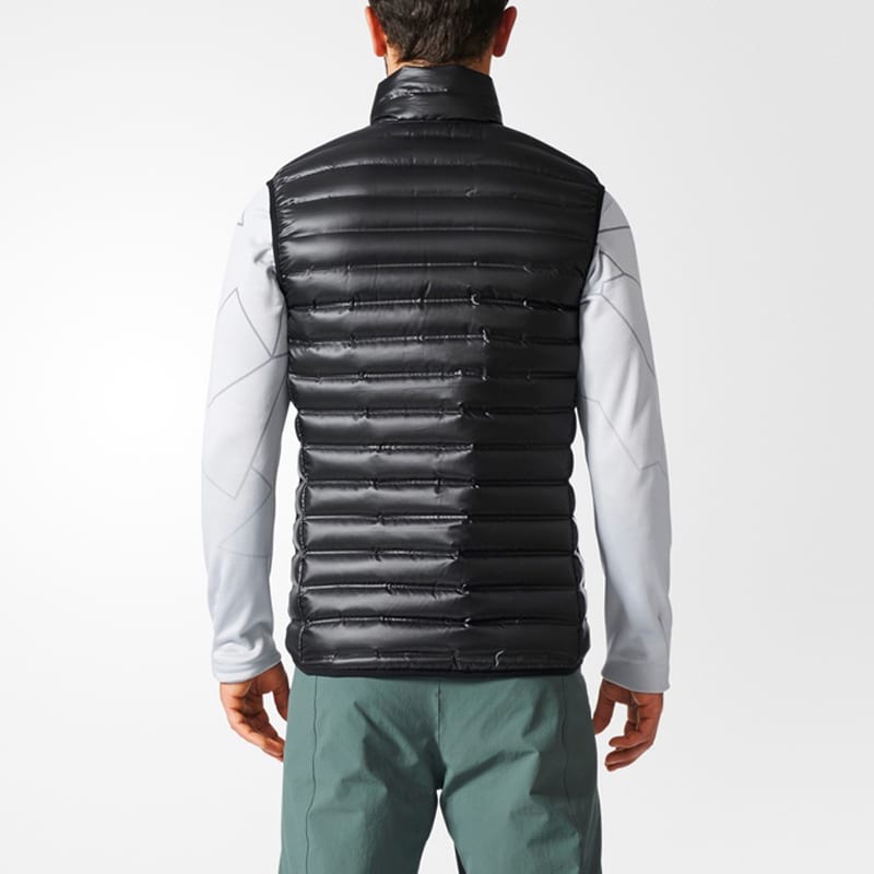 adidas Down Jackets Men's Black Stand Collar Moderate Quilted Down Jacket BS1563