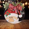 Hanging Santa Wreath Door Pendant Wood Front Door Pendant Christmas Wreaths Signs  For Front Door