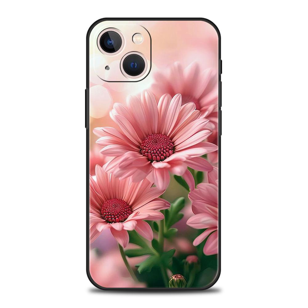 Flower Phone Case for iPhone 16 15 14 13 12 Pro Max 11 Pro Max 7 8 Plus XS XR Shockproof Silicone Soft Shell Fundas Capas Bags