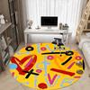 1pc Graffiti Art Office Round Rug, Non-slip, Soft and Durable Office Rug for Interior Decoration, Perfect for Office,Decoration yy260204075