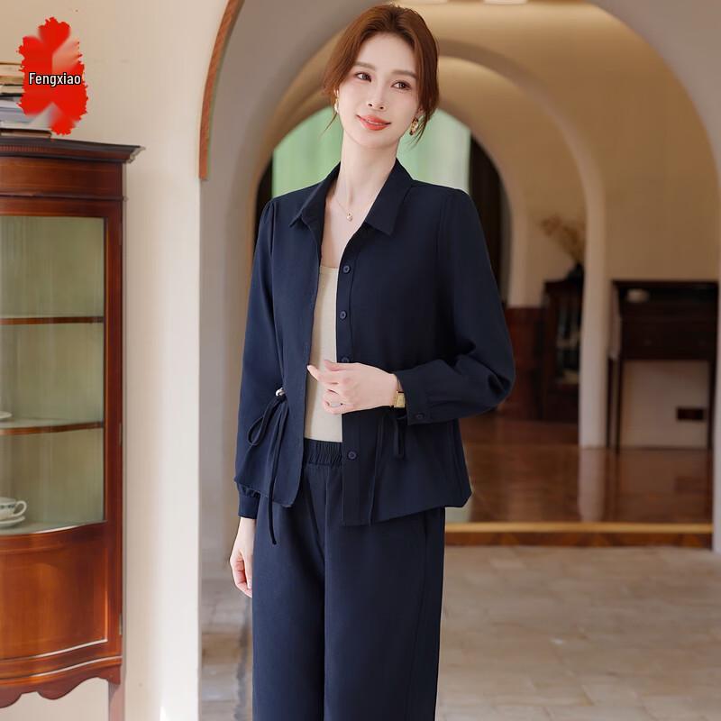 Women s Elegant Spring/Summer Shirt & Skirt Two-Piece Set 5XL