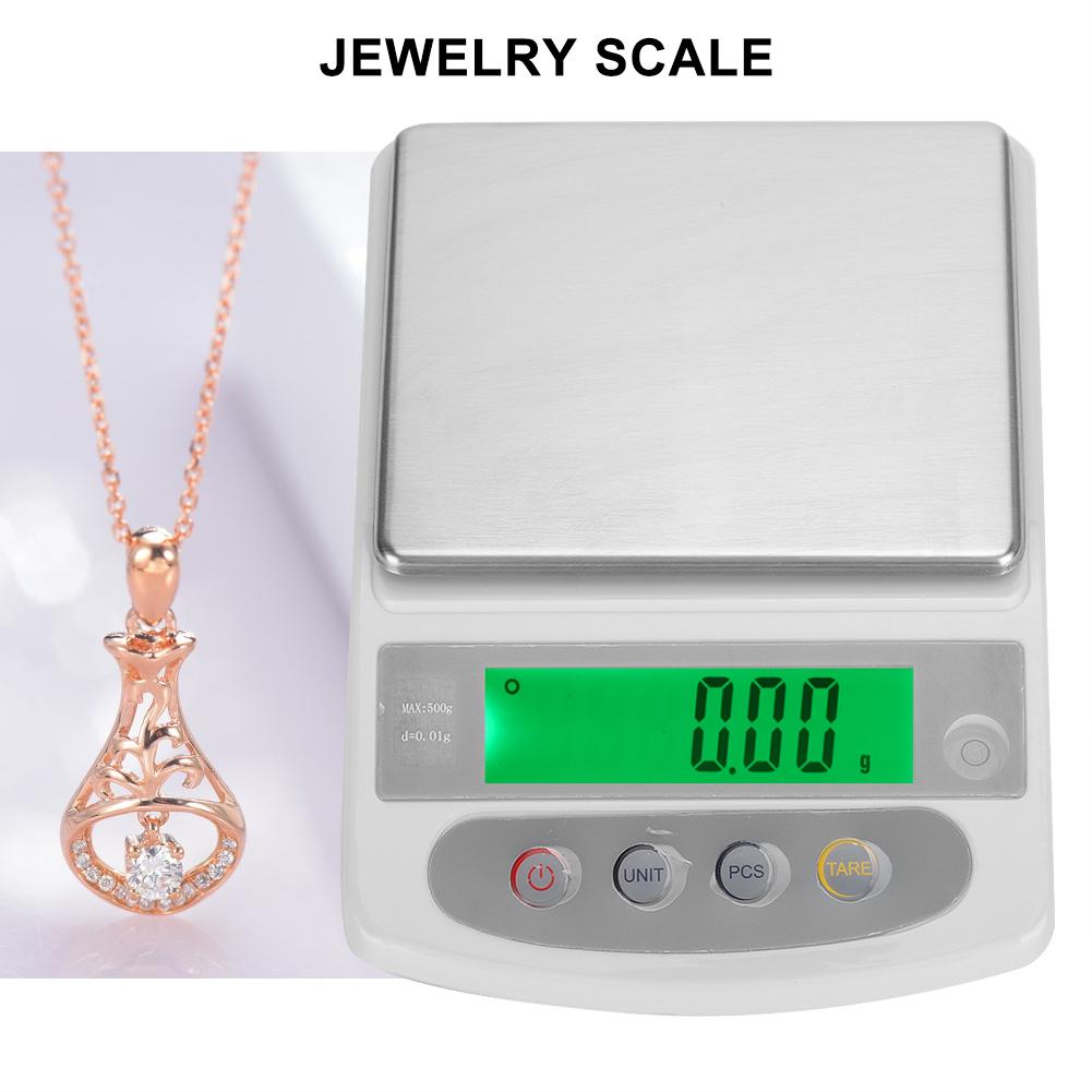 500g/0.01g Digital Jewelry Scale Mini Portable Electronic High Precision Gram Scale