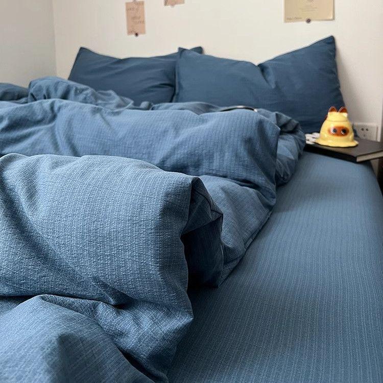 G5Zins Super Weiches Doppel-Gaze Bettwäsche-Set - Bettbezug & Laken - Für Alle Jahreszeiten, Perfekt für Studentenwohnheime.