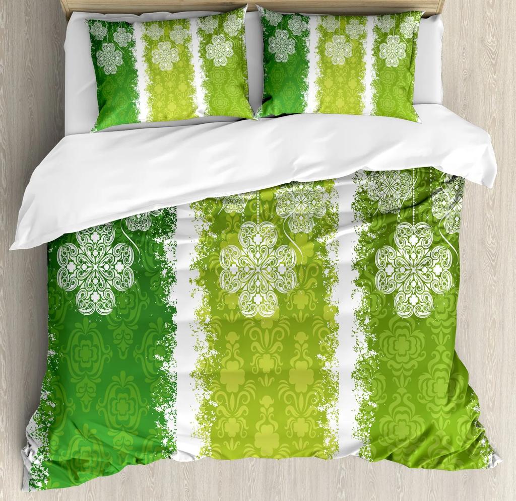 St. Patrick'S Day King Queen Bedding Set Lucky Shamrocks Duvet Cover Irish Clover Celebration Day Party Polyester Quilt Cover