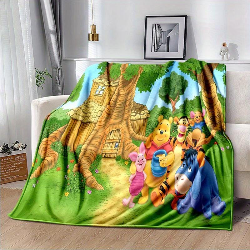 1 Stück Winnie Puuh Druckdecke - Weiche Ganzjahresdecke für Wohnzimmer, Schlafzimmer, Personalisierbares Geschenk mit entzückendem Cartoon-Design