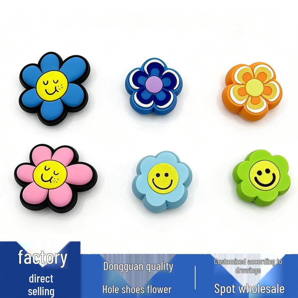 Cute Flower PVC Shoe Charms for Crocs - Versatile & Cool Decorations
