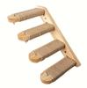 Wall-Mounted Cat Stairs, Rubberwood with Hemp Rope and Non-Slip Backing, Easy Installation, Cat Play Area, Genuine Product, Space-Saving, Catwalk