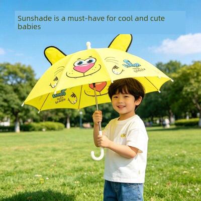 Children's Umbrella for Boys, Kindergarten-Specific Mini Umbrella for 1-2-3-4 Year Old Kids, Ultra-Light Cartoon Umbrella, Cute and Sun-Protective