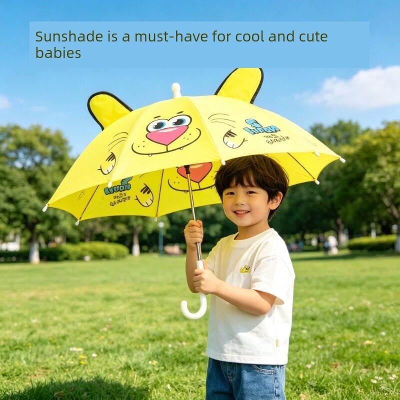 Children's Umbrella for Boys, Kindergarten-Specific Mini Umbrella for 1-2-3-4 Year Old Kids, Ultra-Light Cartoon Umbrella, Cute and Sun-Protective