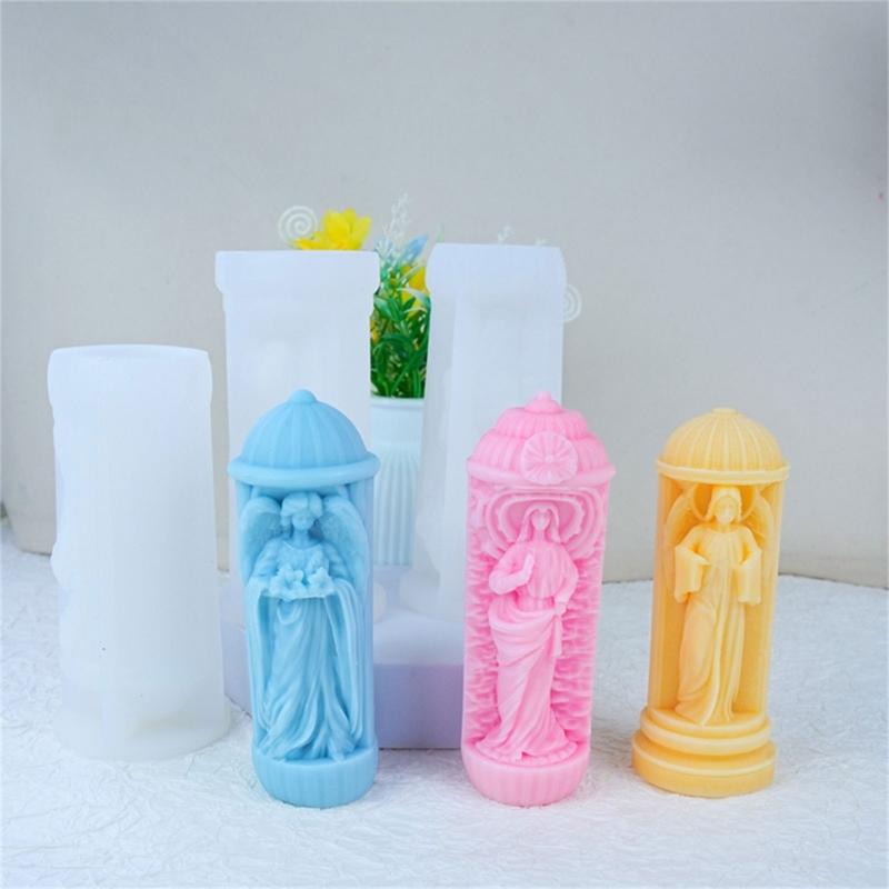 Religion Shape Candle Molds Casting Molds Silicone Mould Ornament Plasters Molds 3D Woman Epoxy Resin Molds
