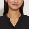 Lala Christie Cross Necklace Top for Men and 18K Gold Women, (lp103-0003-yg)