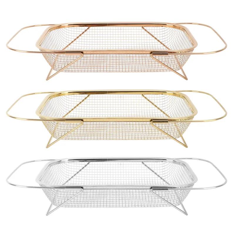 Küchenablaufkorb, Edelstahl Ausziehbarer Rechteckiger Maschen-Abtropfer, Spülbecken-Siebkorb Über dem Spülbecken Abtropfsieb