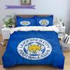 Leicester City FC  Pattern Bedding Quilt Set  Home Decoration  Gift (1 * Duvet Cover + 2 * Pillowcase  Without Core)