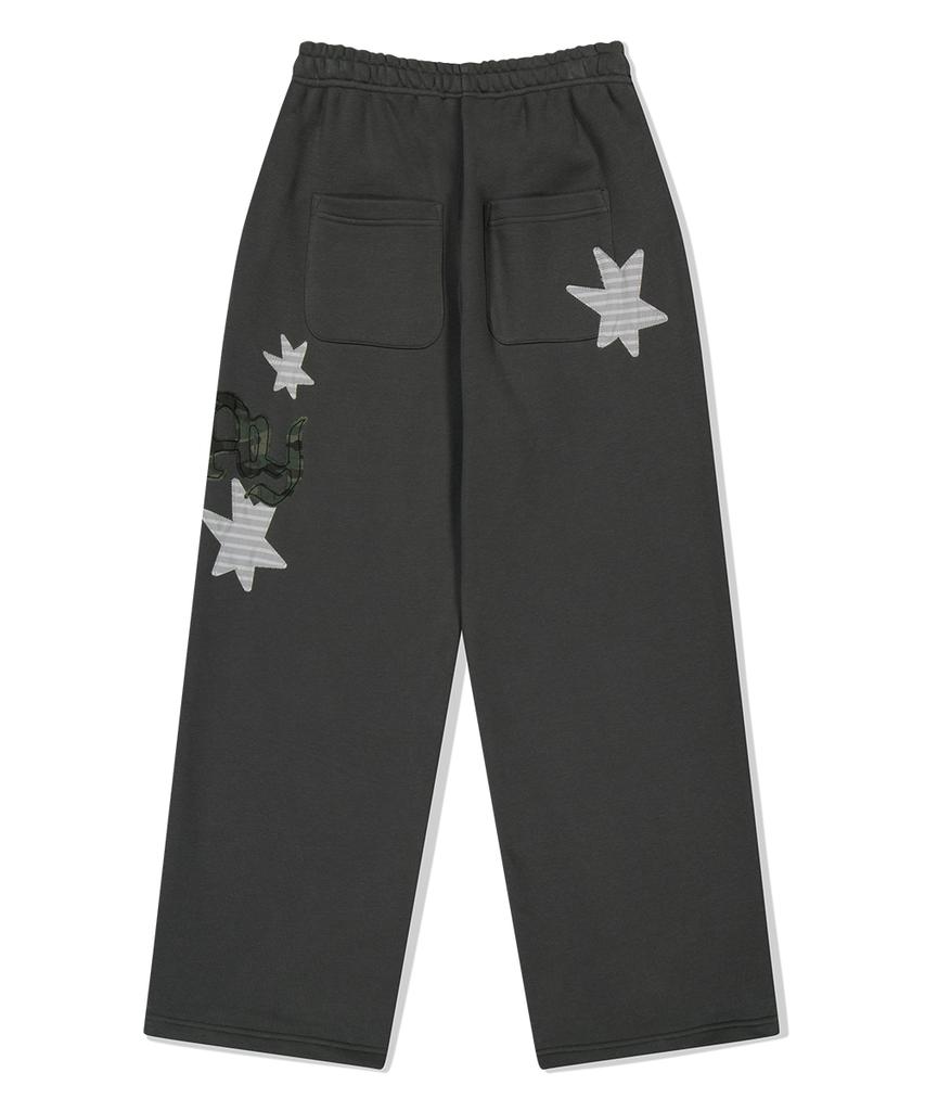MAHAGRID Pray Applique Sweat Pant Charcoal(Mg2Ffmpa05A)