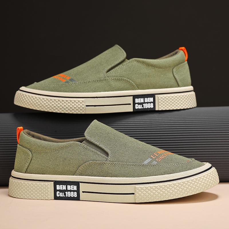 Classic Canvas Shoes Men Fashion Flat Sneakers Male Casual Men's Shoes Slip On Loafers Men Vulcanized Shoes For Men