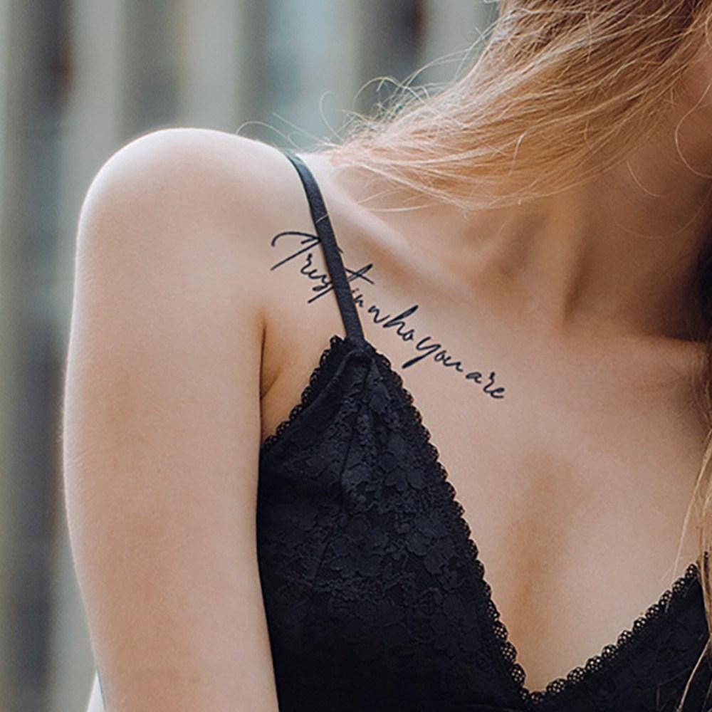 Unique point lettering water play water balm waterproof real invisible tattoo sticker T-36, 1 piece
