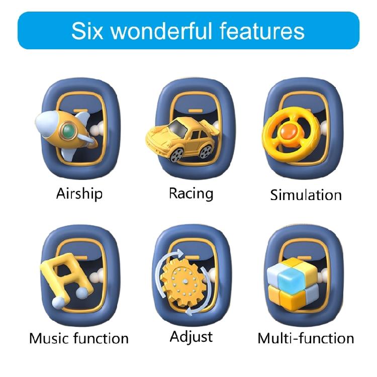 Steering Wheels Toy Driving Simulator Interactive Educational Learning Toy Toddler Simulated Driving Race Car Game