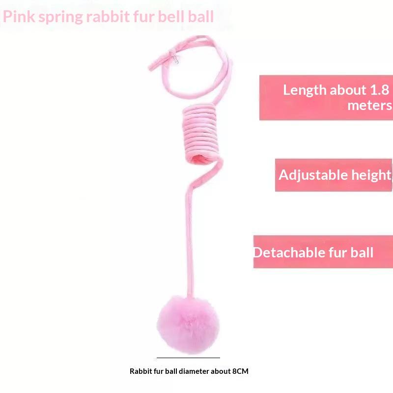 1/3Pcs Hanging Cat Toy Retractable Elastic Rope Plush Ball Teaser Wand Self Play Toy For Kitten Indoor Entertainment