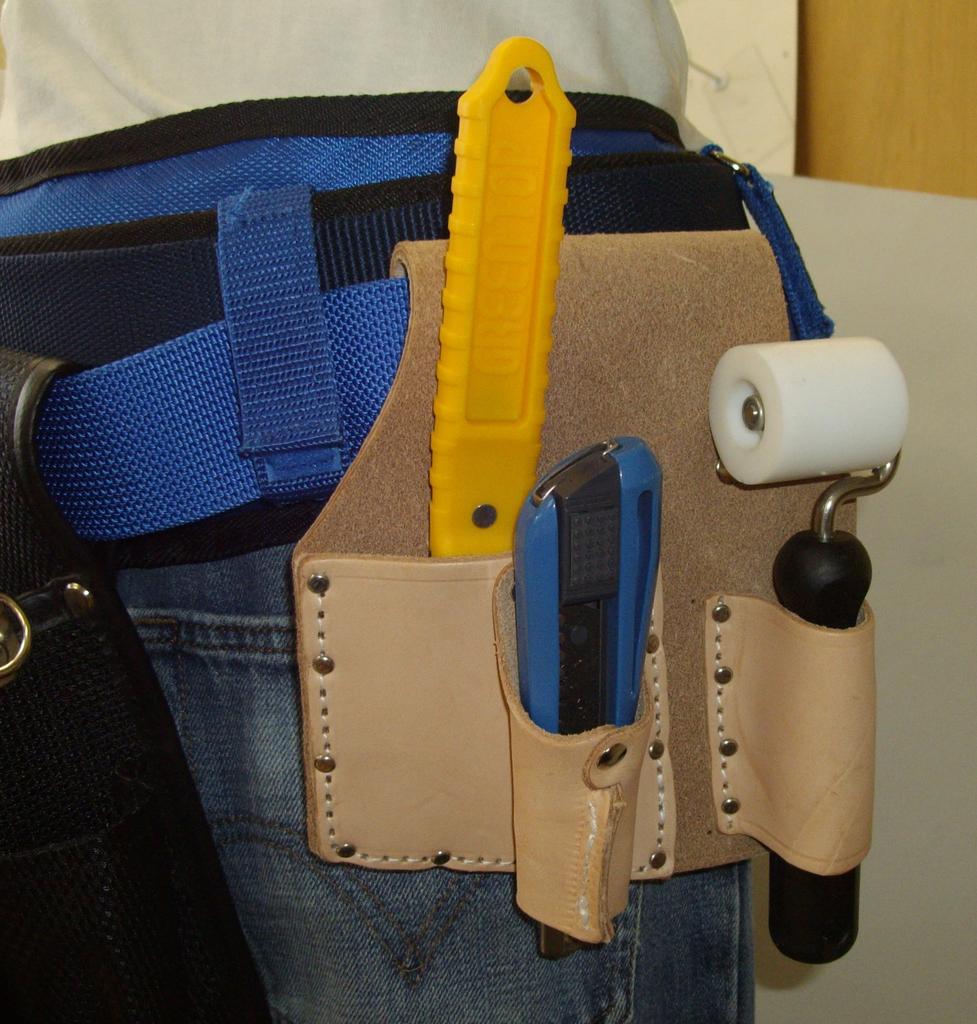 Kozuchi Waist Bag for Cowhide Leather Leather and Cleaning Brush Painting SI-10 Cutter, Skimmer,