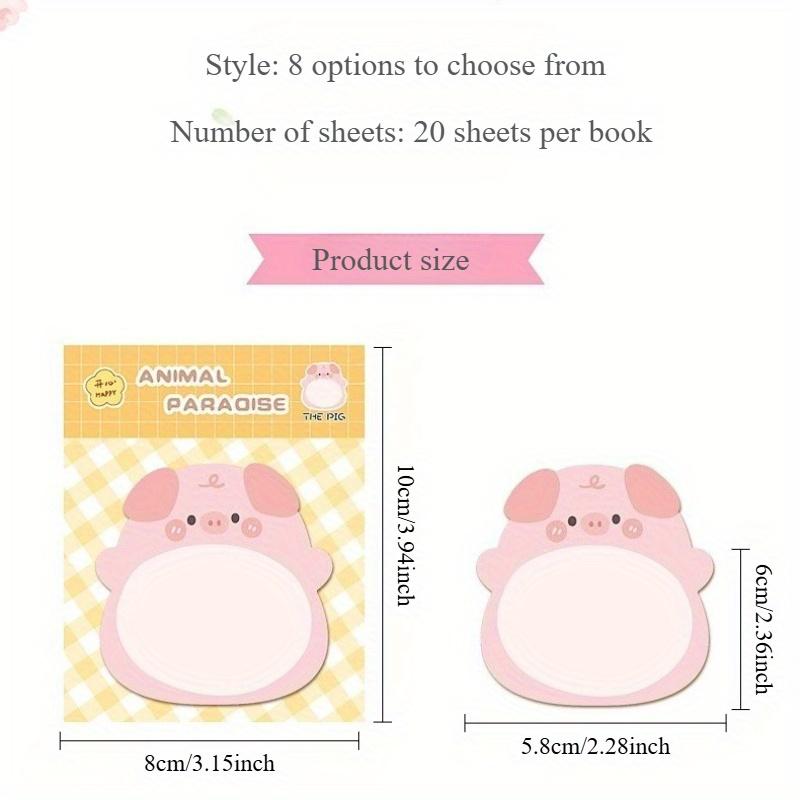 Cute Cartoon Animal Sticky Notes, Office Use, Creative Animal Standing Message Memo Sticky Notes, Teacher Classroom Prize Gift.