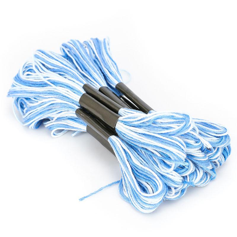12 Pcs/lot Cross Stitch Embroidery Floss Dyeing Line Threads DIY Weave Bracelet String Sewing Threads MultiColor Embroidery