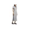 Adidas Originals Comfortable Fashion Simple Short Sleeve Dress Women Dresses Medium-Gray KF0318