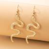 European & American Snake Shape Stud Earrings: Exaggerated Punk Style, Animal-Inspired, Light Luxury Accessory.