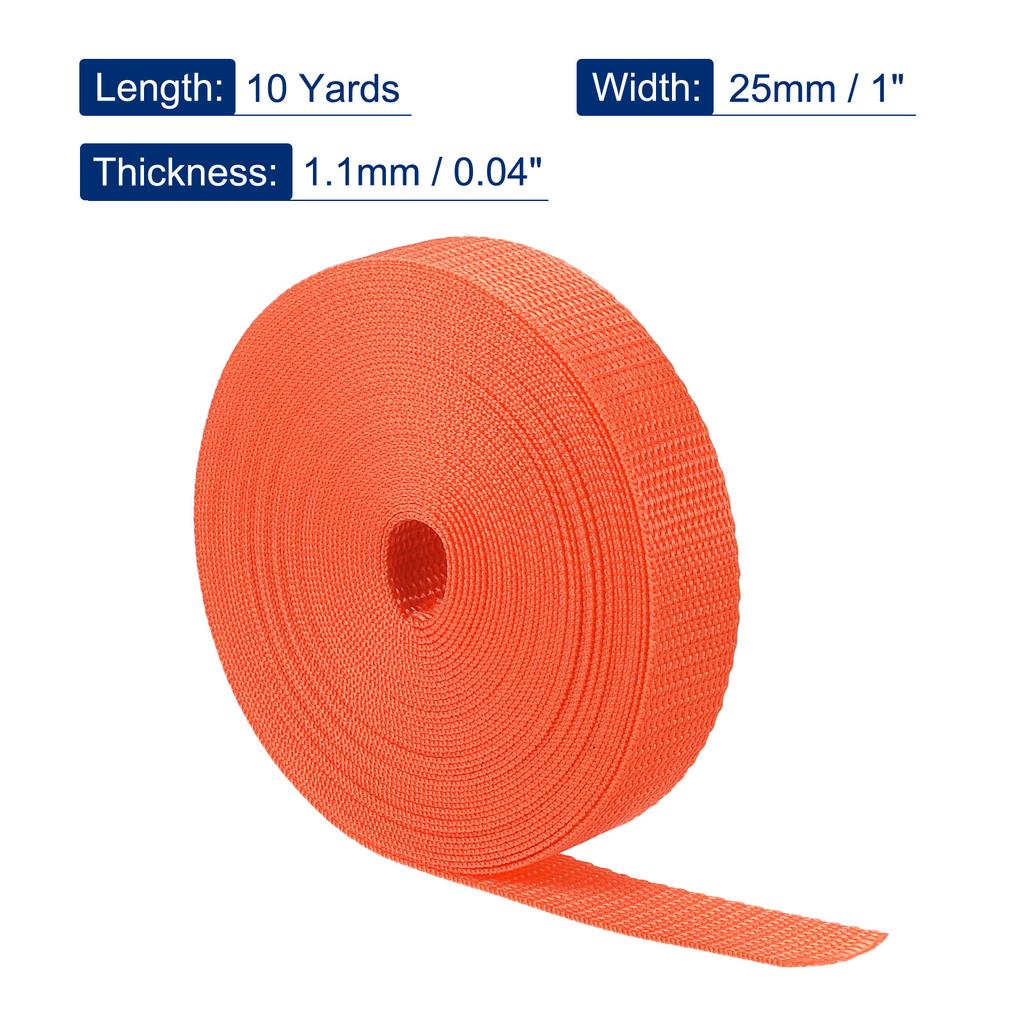 10 yardů 25mm polypropylenová popruhovina Páska Pás Páska Páska pro venkovní stanové příslušenství Šití Taška Zavazadla