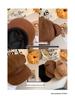 Women's Sweet Bear Ears Suede Octagonal Beret - Cute, Versatile Autumn/Winter Hat for a Flattering Fit