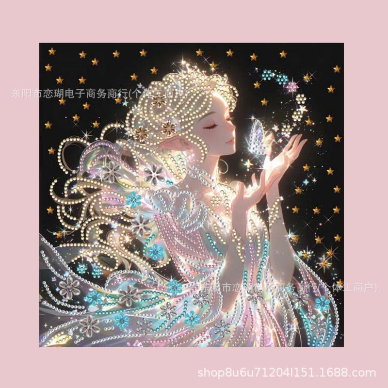 Schmetterlingsförmiges Diamantgemälde in großer Größe mit leuchtenden Diamanten, dekoratives Gemälde, Explosionsmotiv