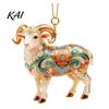 Translucent Gradient Holiday Ornament 2D Acrylic Goat Christmas Ornament, Cute Animal Sheep Hanging Decor for Sturdy Structure Pendant Tree,